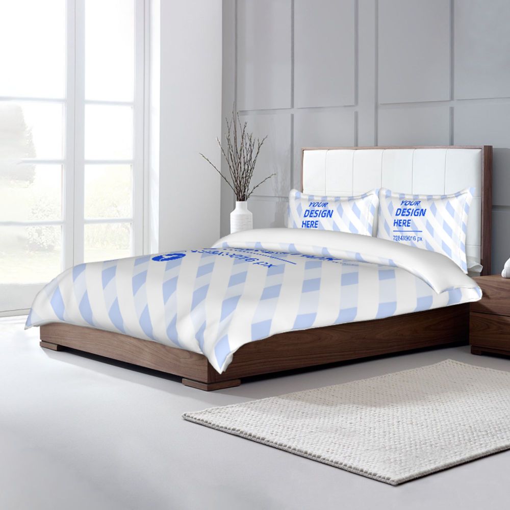 86x70in Skin-friendly Breathable Bedding Three-piece Set