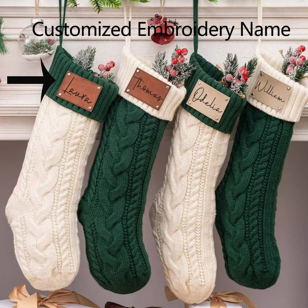 Personalized Knitted Christmas Socks