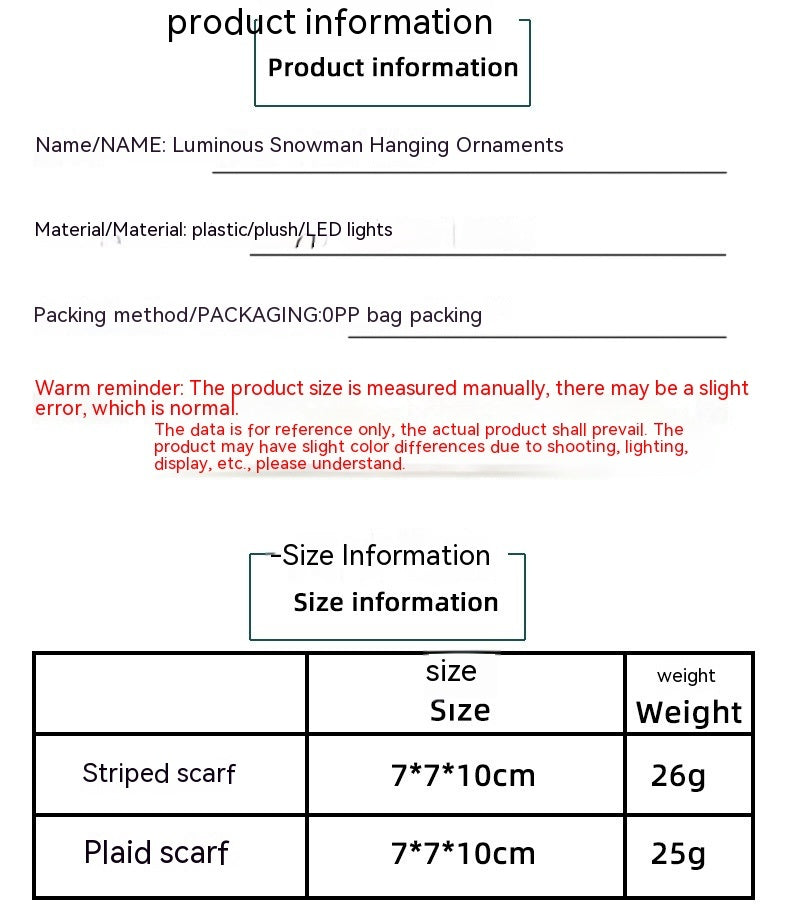 Luminous Ice Man Ornament