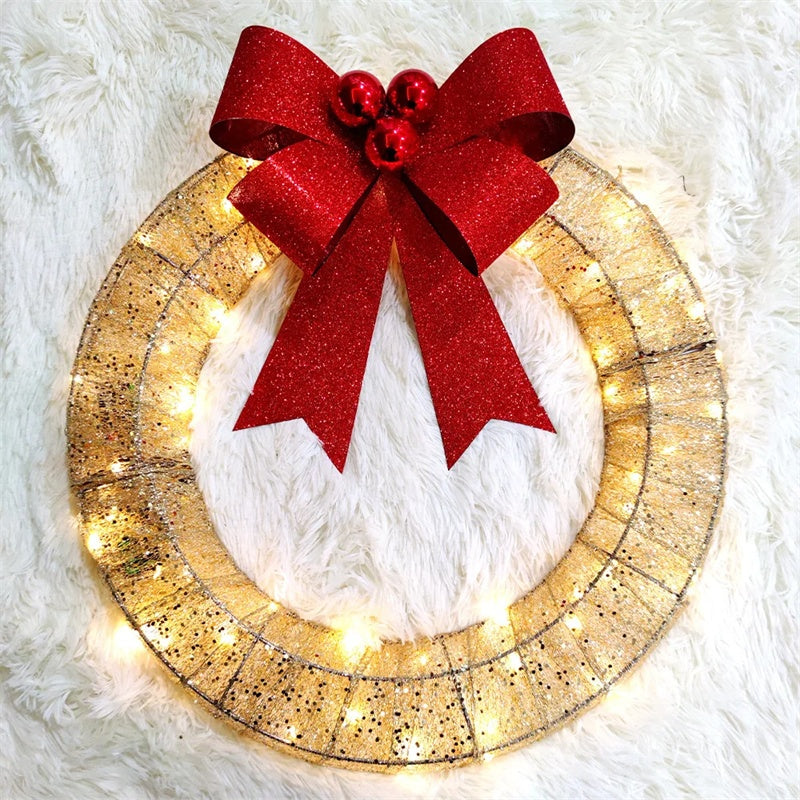 Luminous LED Bow Wreath, 50cm