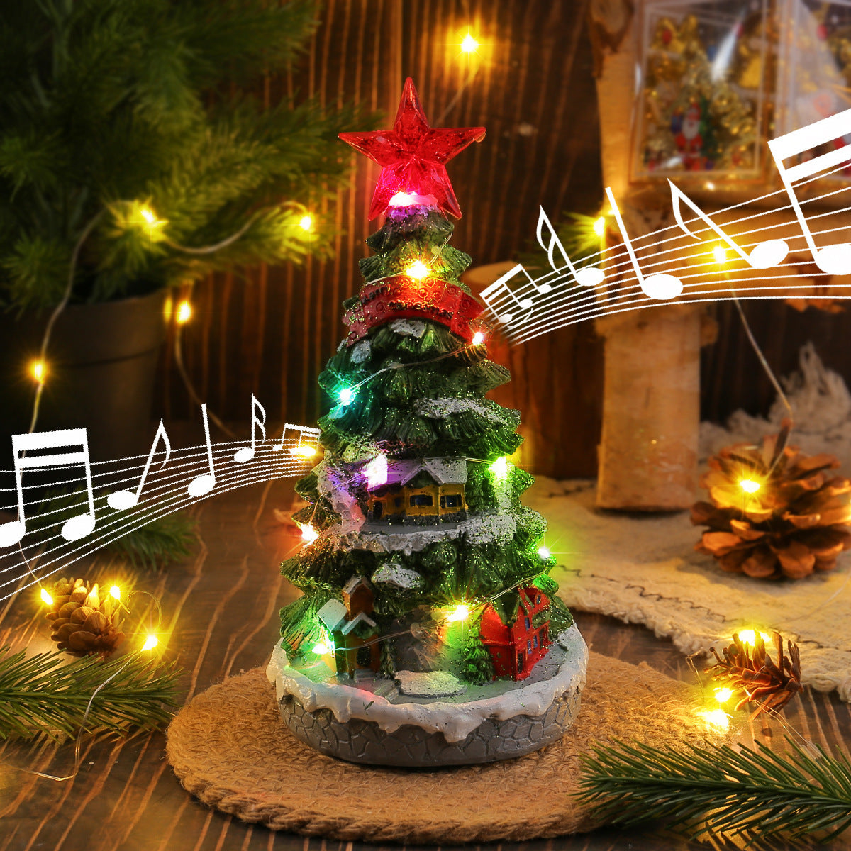 Glowing Christmas Tree Music Box