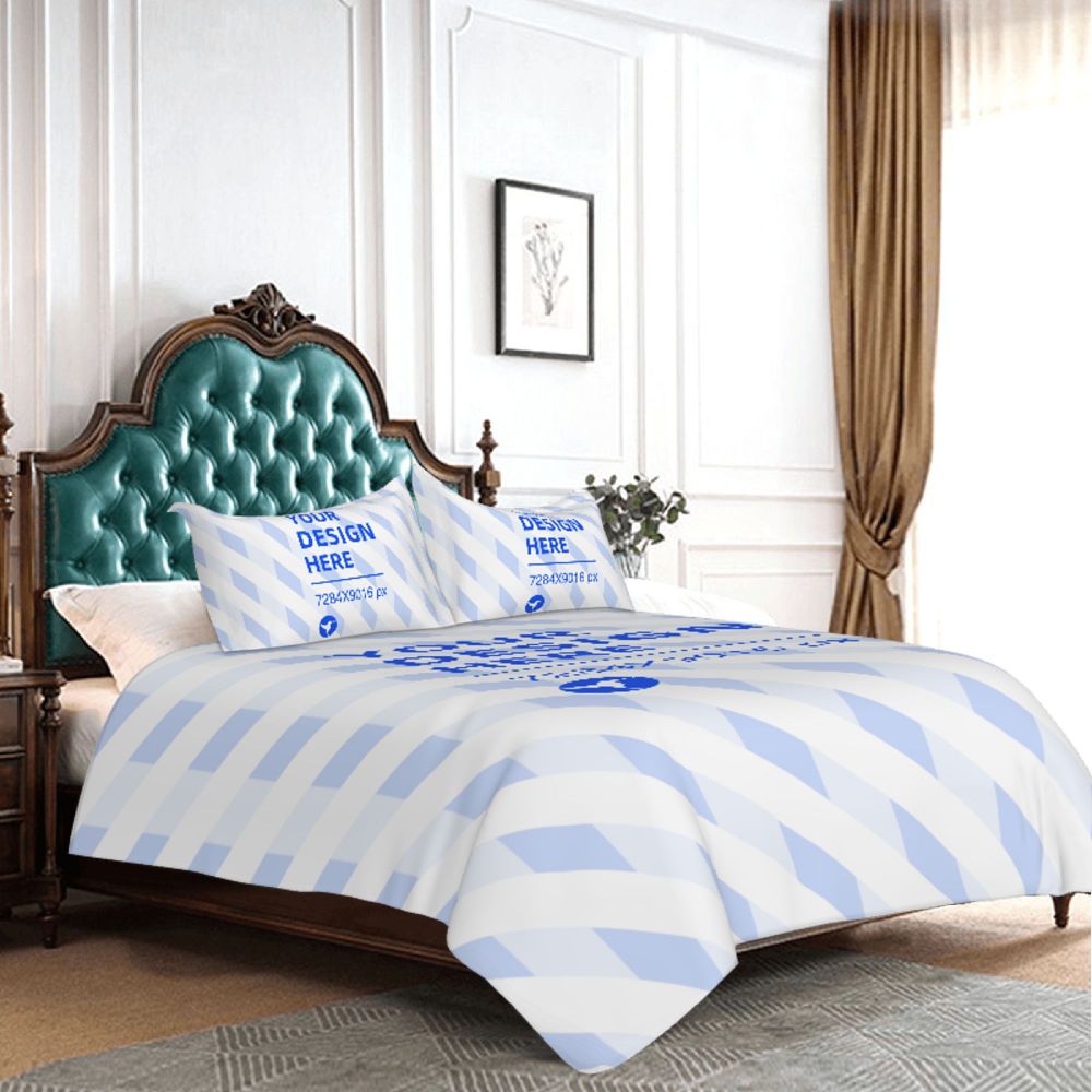 86x70in Skin-friendly Breathable Bedding Three-piece Set