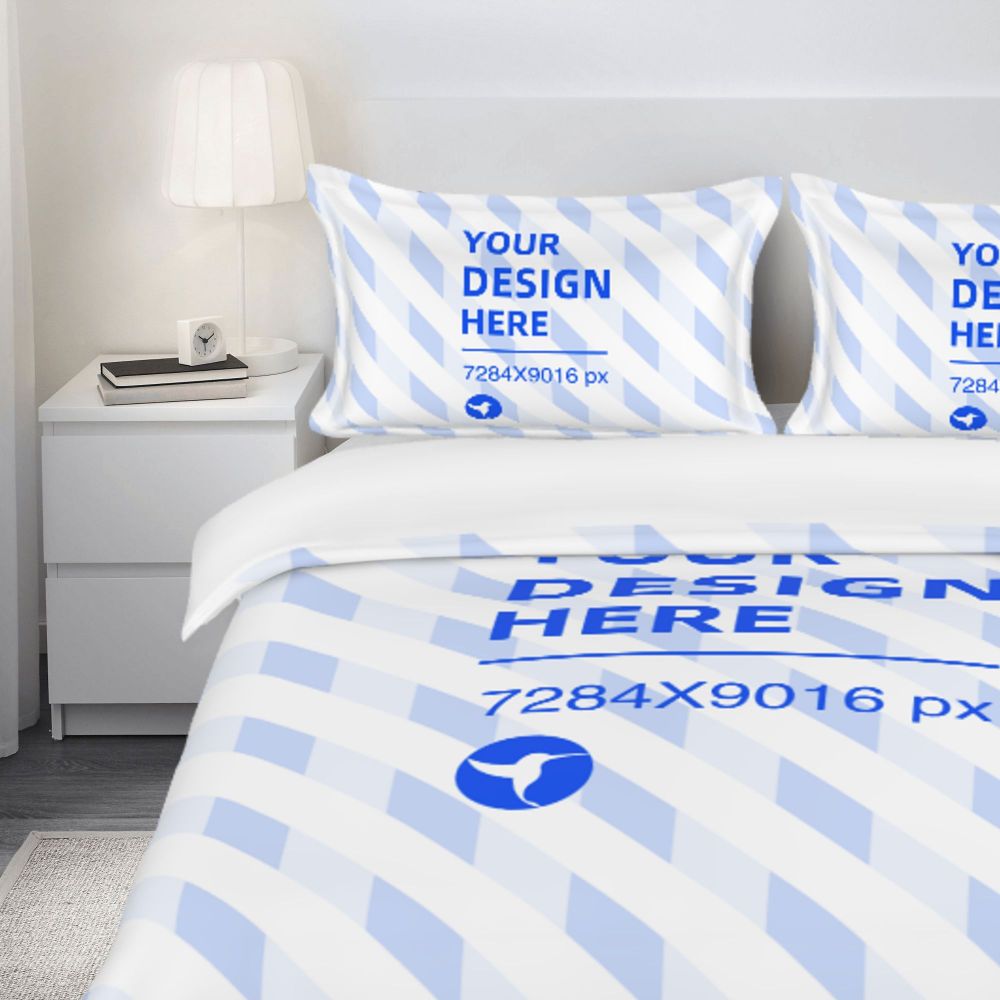 86x70in Skin-friendly Breathable Bedding Three-piece Set