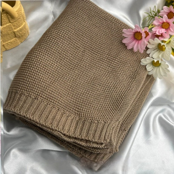 Personalized Knitted Cotton Baby Blanket