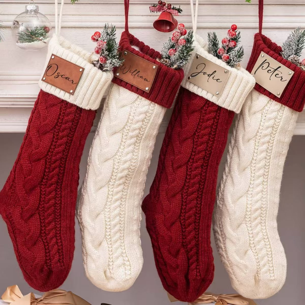 Personalized Knitted Christmas Socks