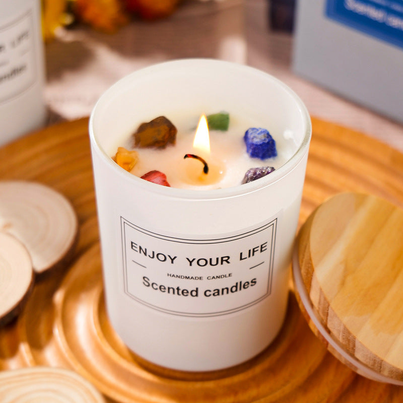 Crystal Aromatherapy Stone Candle