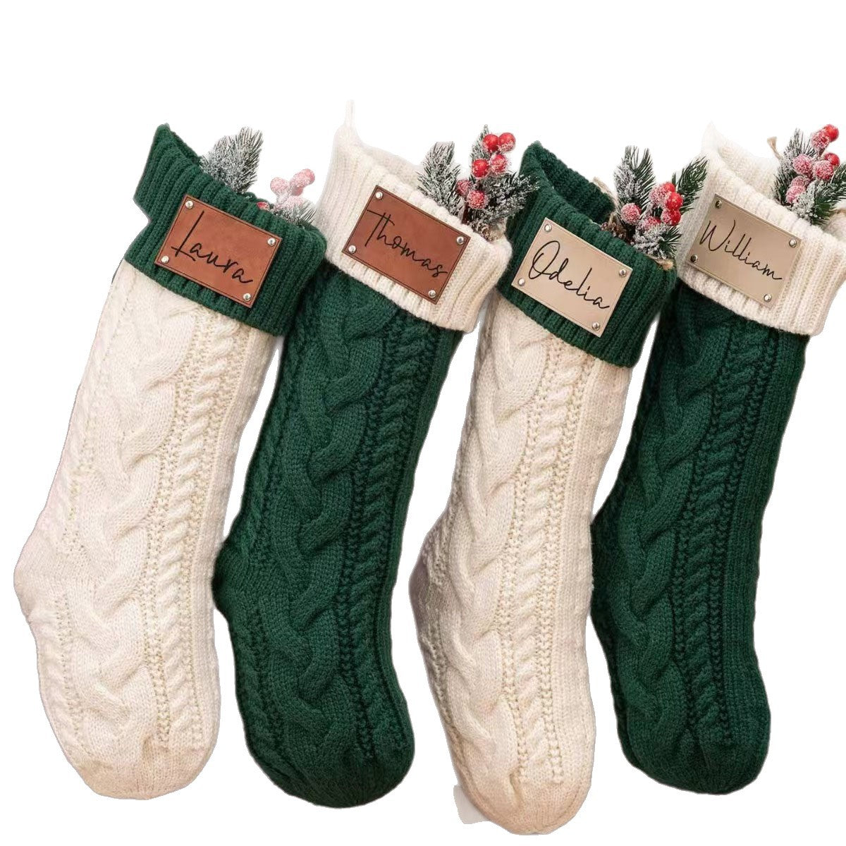 Personalized Knitted Christmas Socks