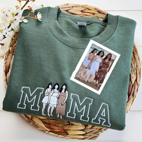 Colorful Photo Embroidery Women's Hoodie
