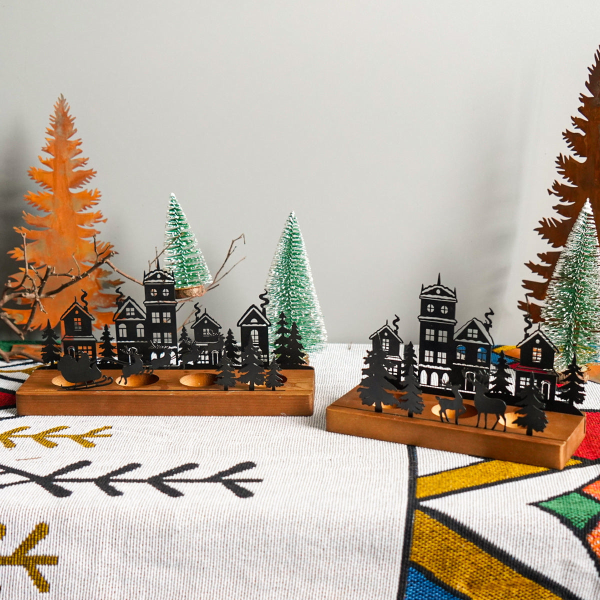 Ironwood Christmas Candle Holder