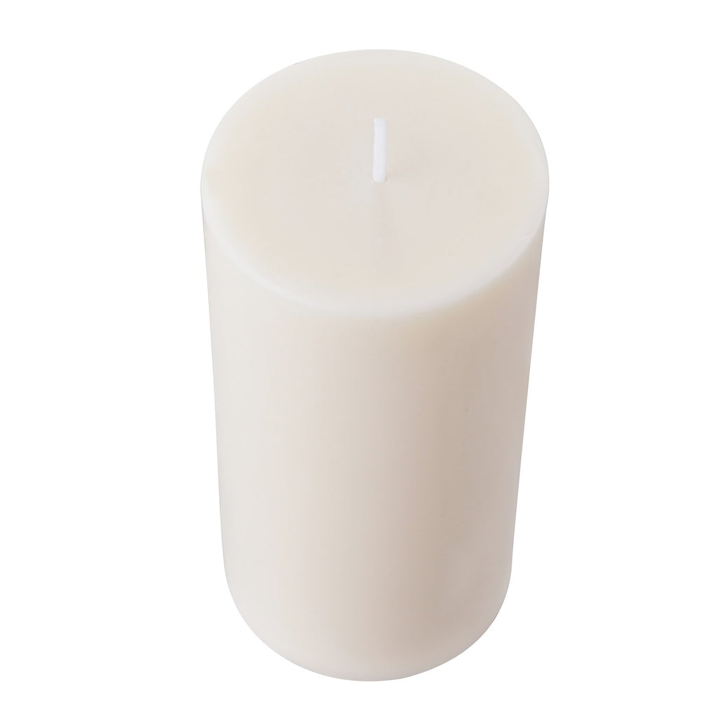 Long-Burn White Pillar Candles, 3-Pack