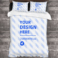 86x70in Skin-friendly Breathable Bedding Three-piece Set