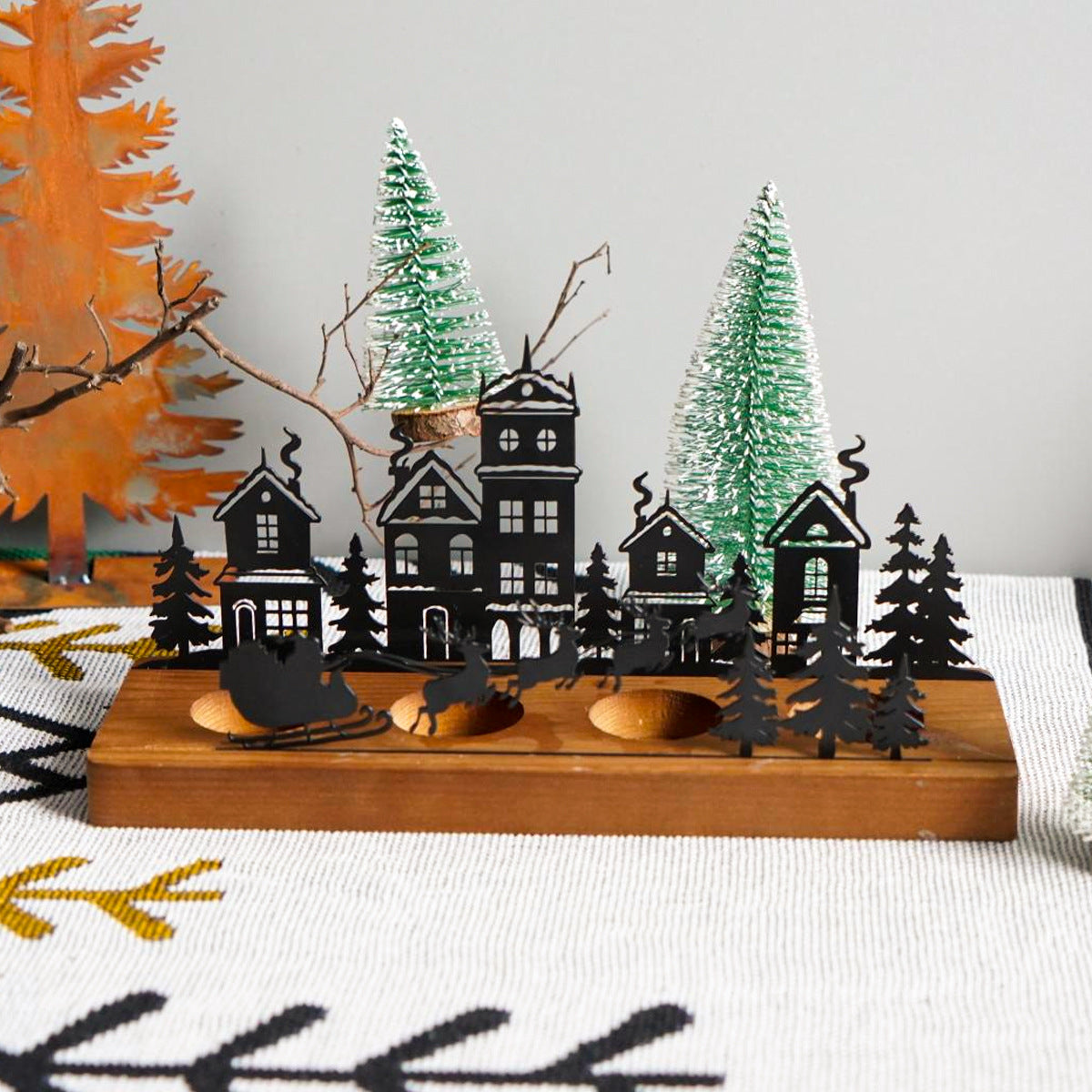 Ironwood Christmas Candle Holder