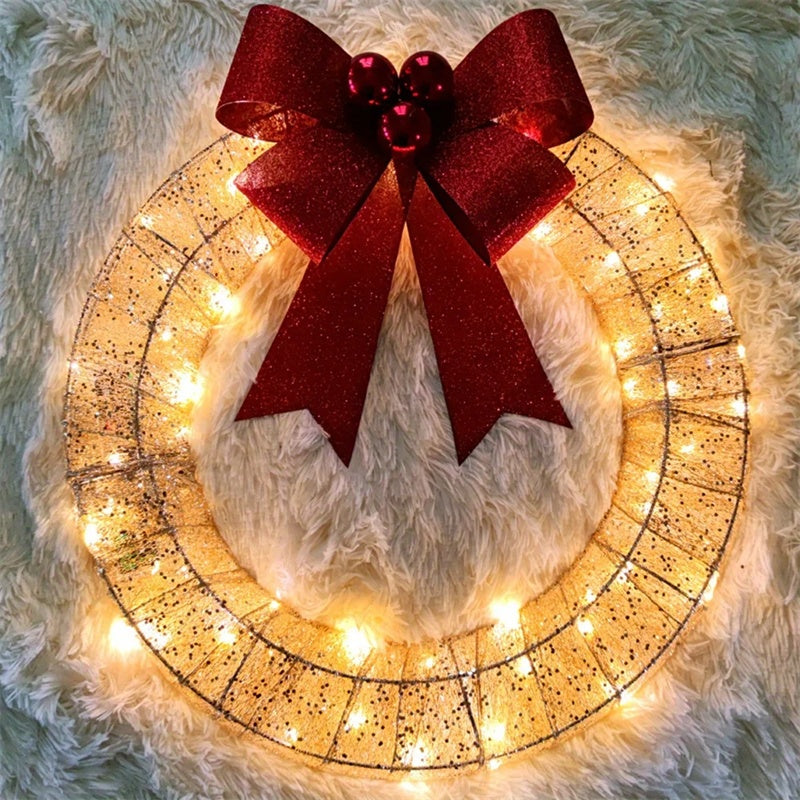Luminous LED Bow Wreath, 50cm