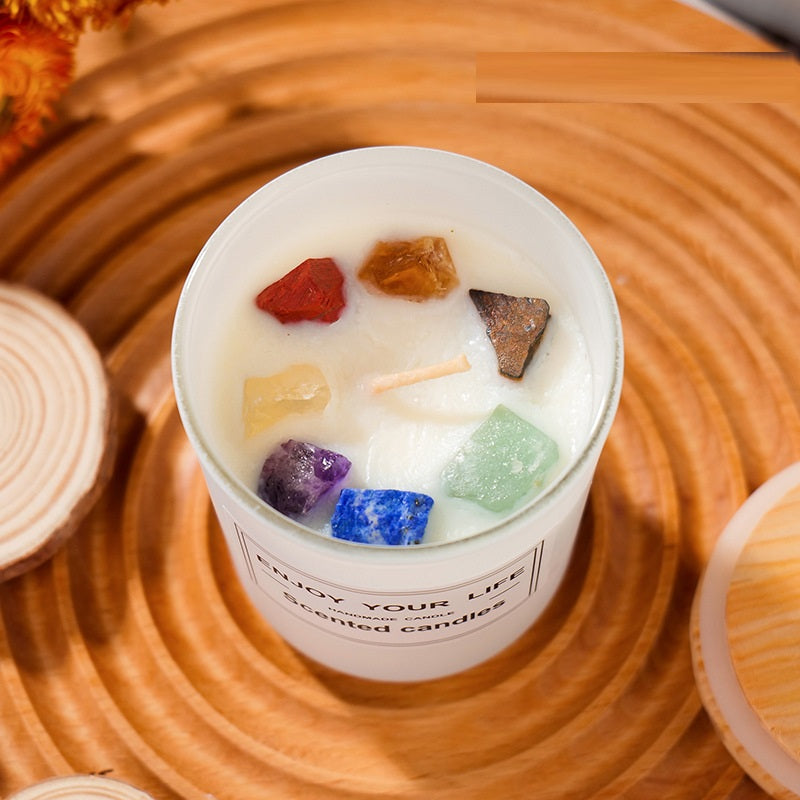 Crystal Aromatherapy Stone Candle