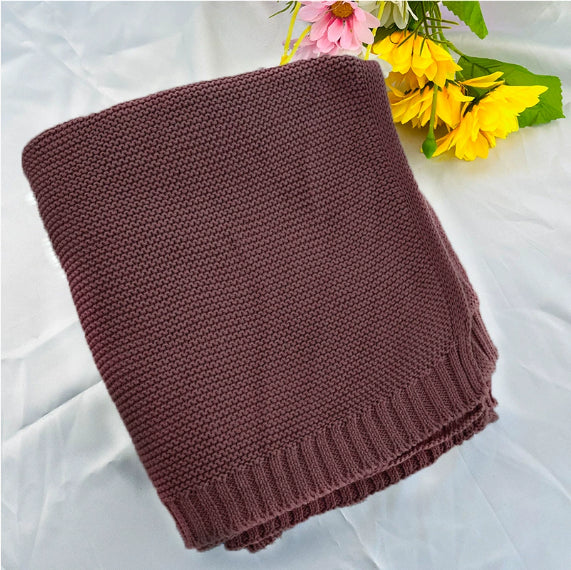 Personalized Knitted Cotton Baby Blanket