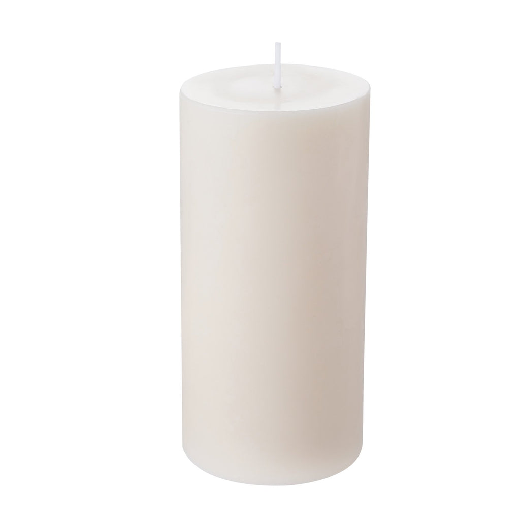 Long-Burn White Pillar Candles, 3-Pack