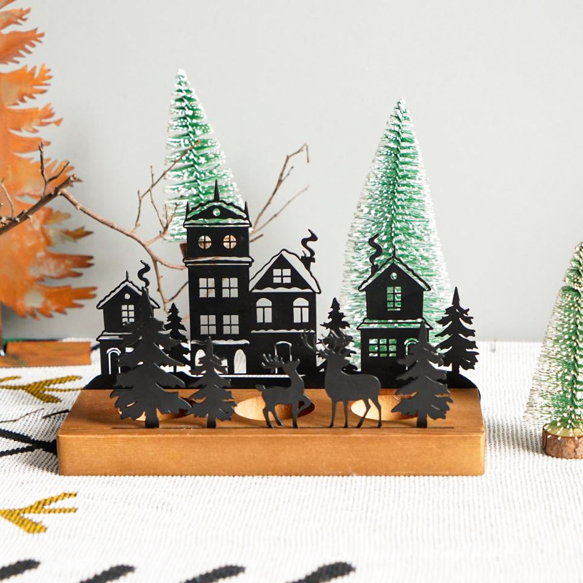 Ironwood Christmas Candle Holder