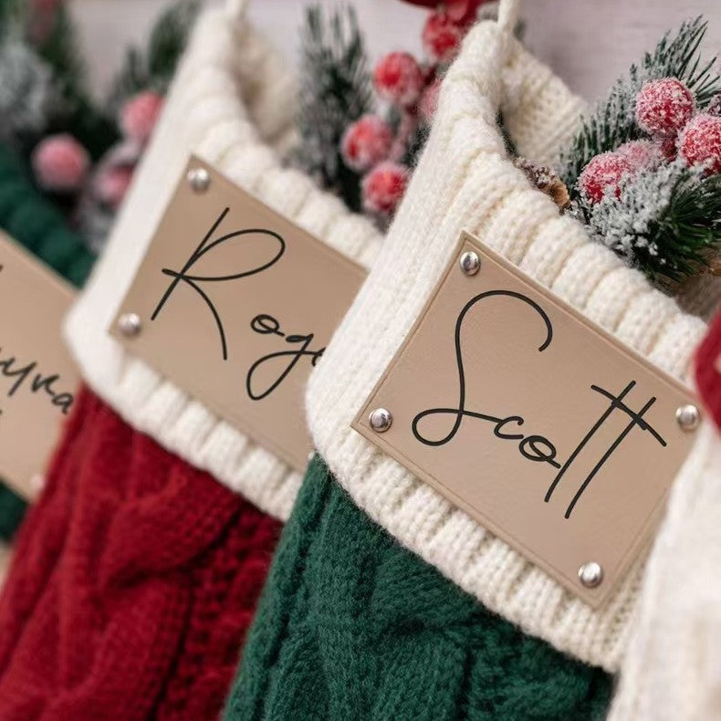 Personalized Knitted Christmas Socks